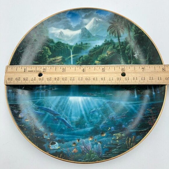 The Hamilton Collection Sanctuary of The Dolphins From Enchanted Seascapes Plate - Picture 3 of 5